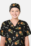 Princess Highway - Pincushion Protea Scrub Hat - black