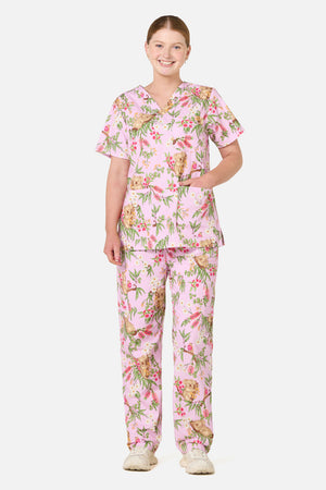 Princess Highway - Native Koala Scrub Set Pink - pink