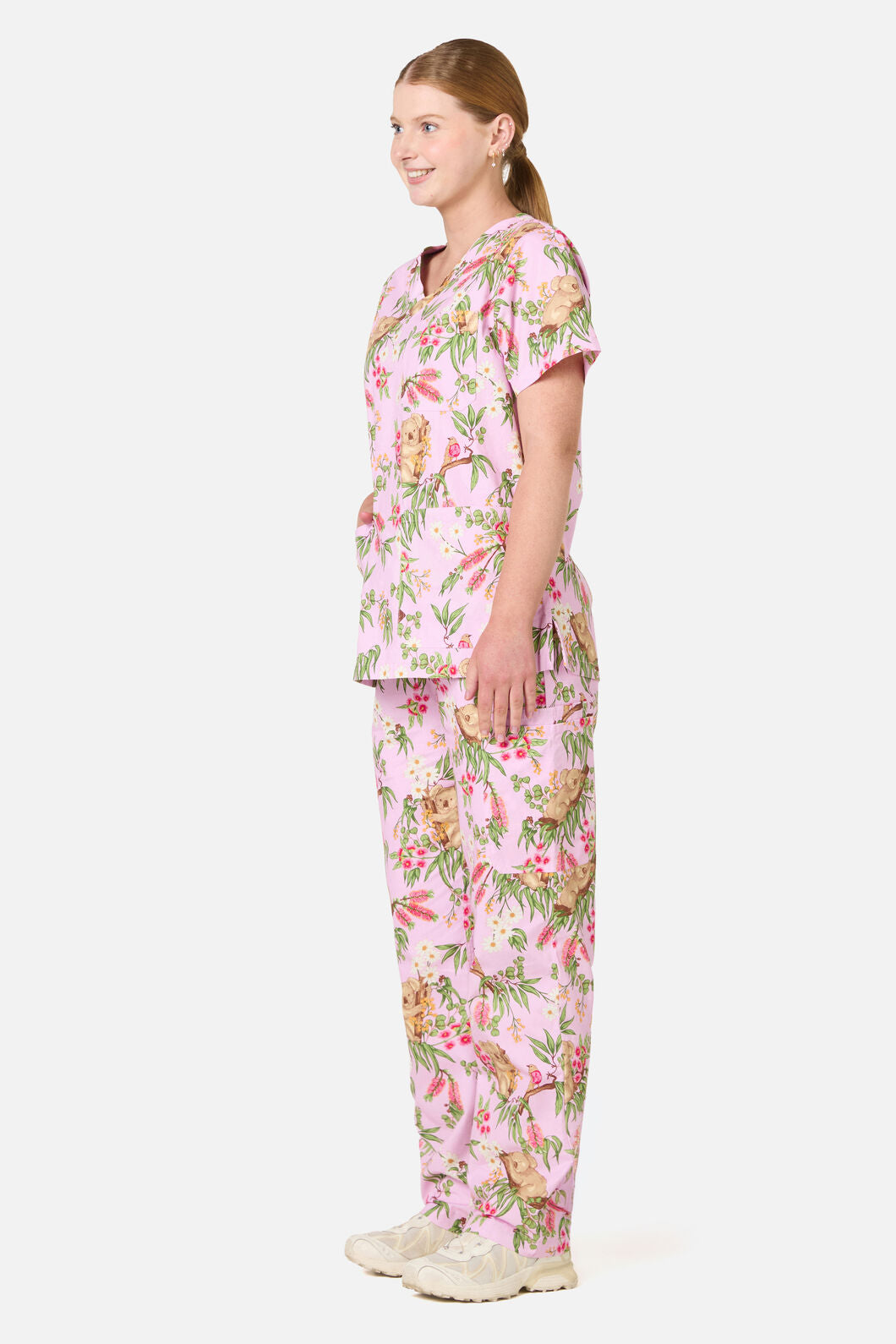 Princess Highway - Native Koala Scrub Set Pink - pink