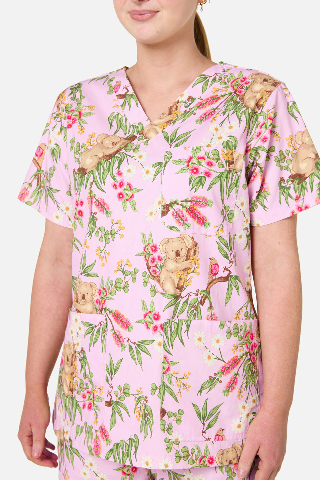 Princess Highway - Native Koala Scrub Set Pink - pink