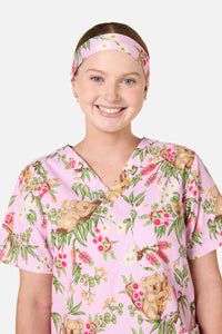 Princess Highway - Native Koala Scrub Headband Pink - pink