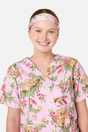 Princess Highway - Native Koala Scrub Headband Pink - pink