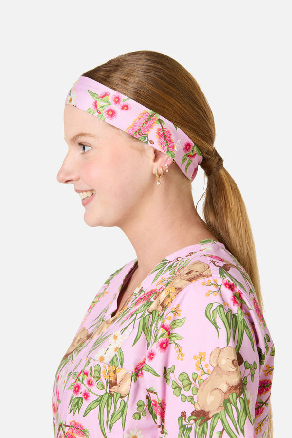 Princess Highway - Native Koala Scrub Headband Pink - pink