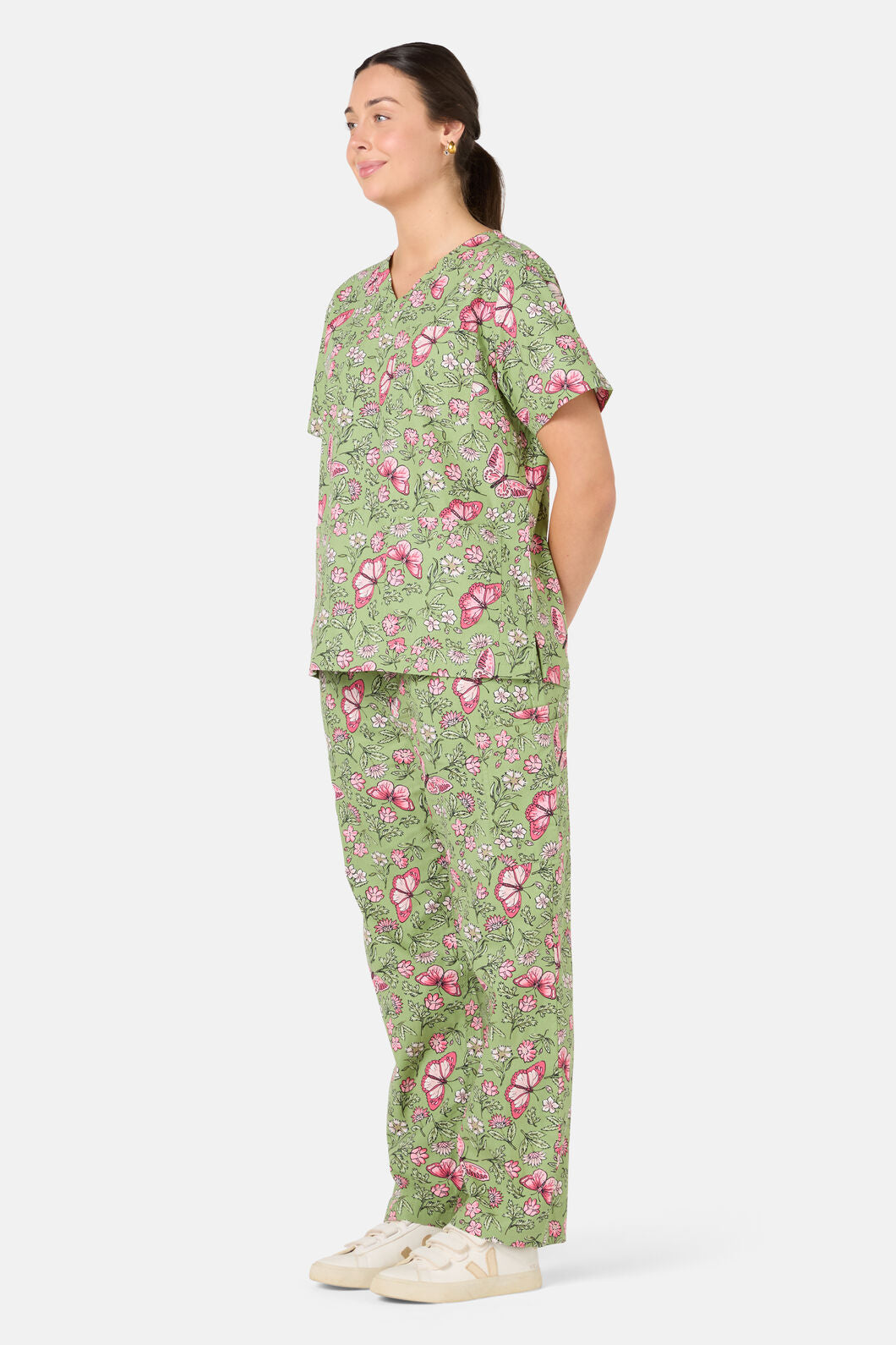 Princess Highway - Yvette Butterfly Scrub Set - green