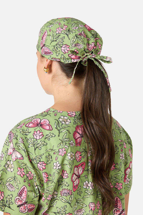 Princess Highway - Yvette Butterfly Scrub Hat - green