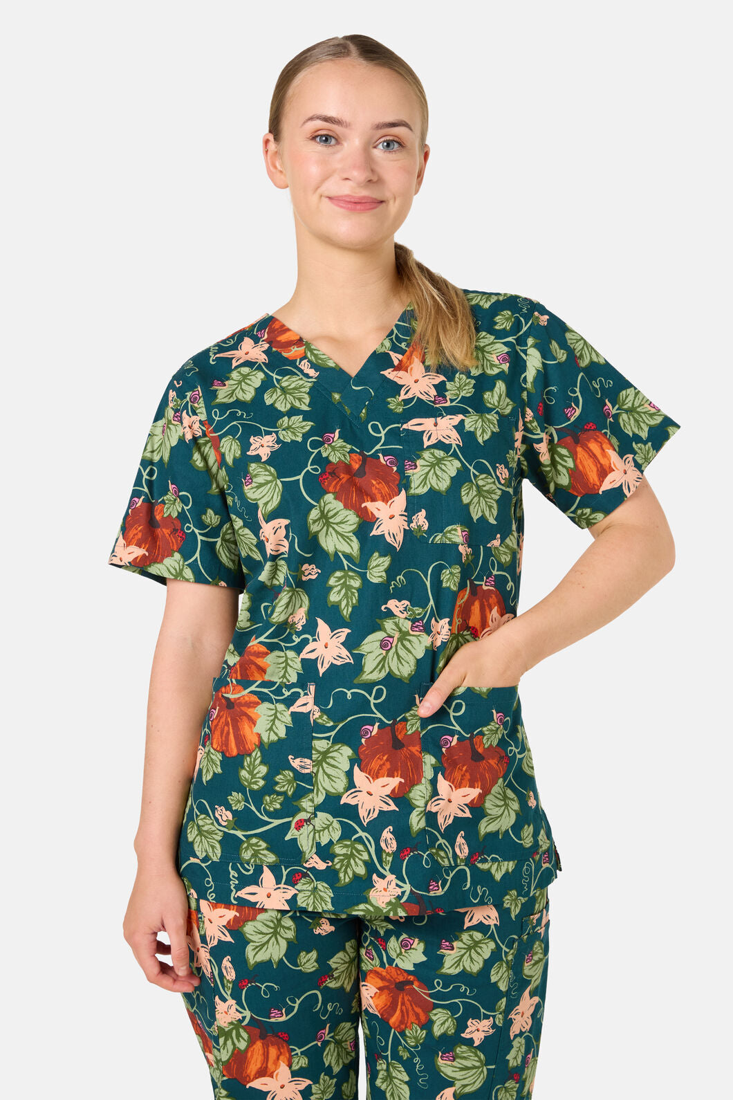 Princess Highway - Pumpkin Scrub Set - teal