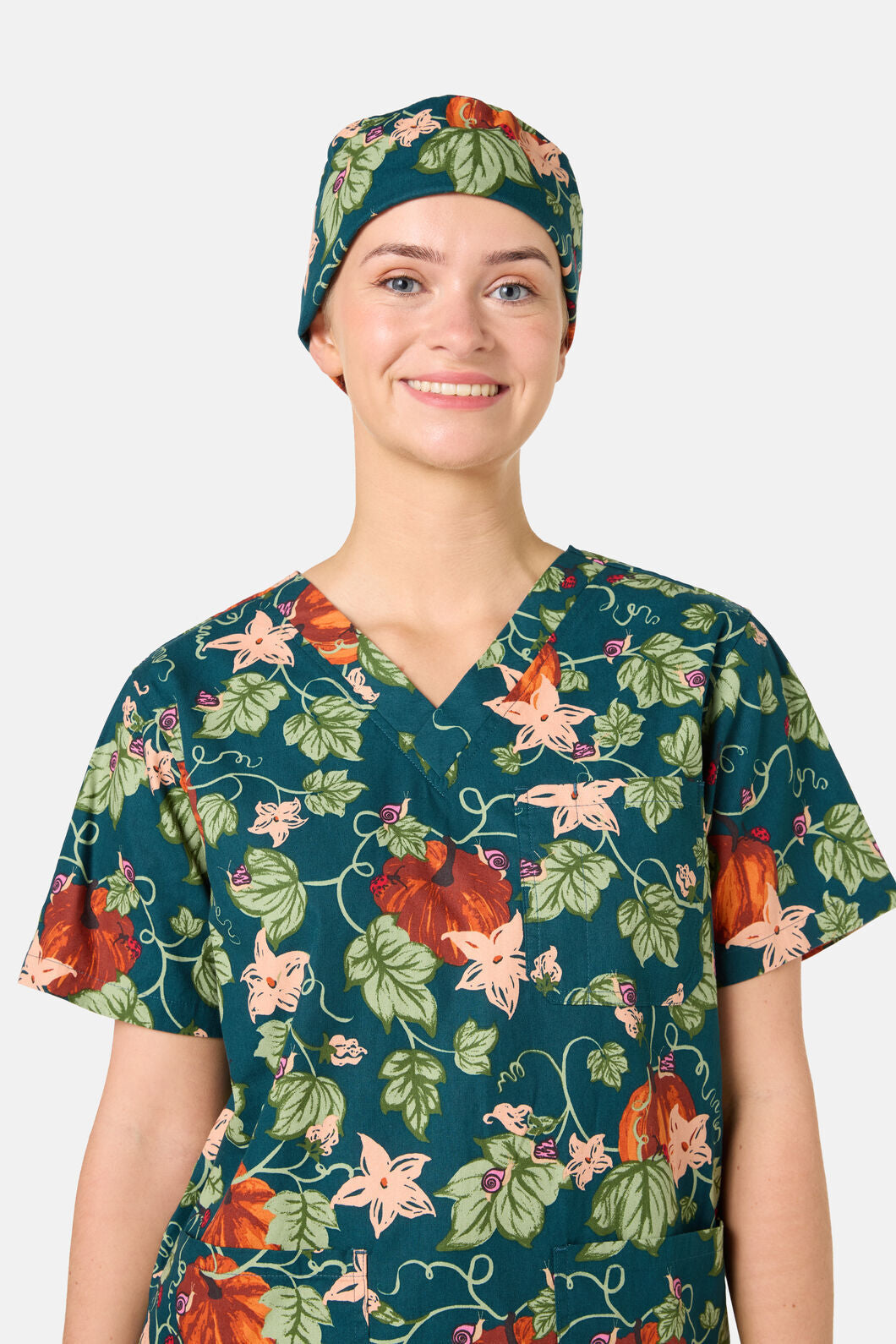 Princess Highway - Pumpkin Scrub Hat - teal