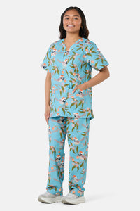 Princess Highway - Christmas Fairy Wren Scrub Set - teal