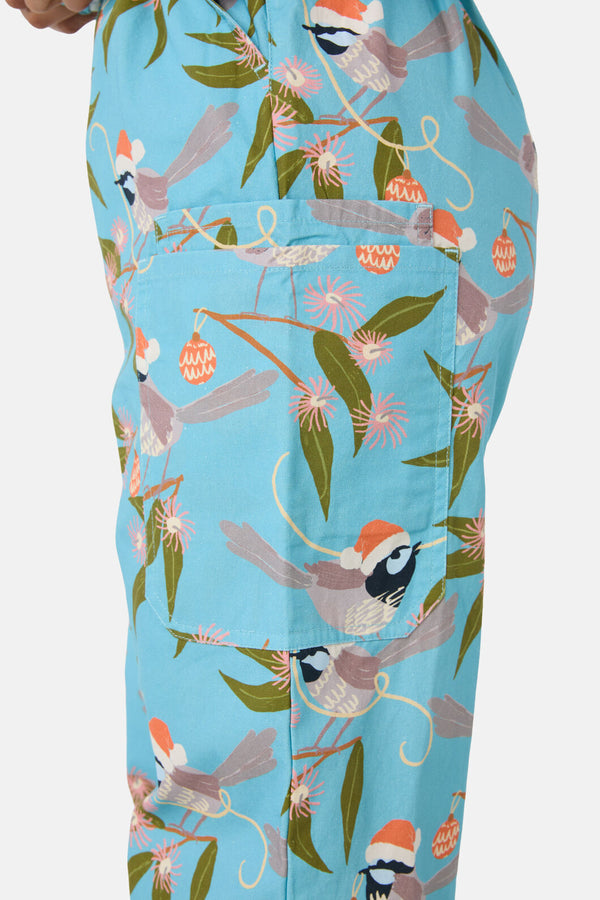 Princess Highway - Christmas Fairy Wren Scrub Set - teal