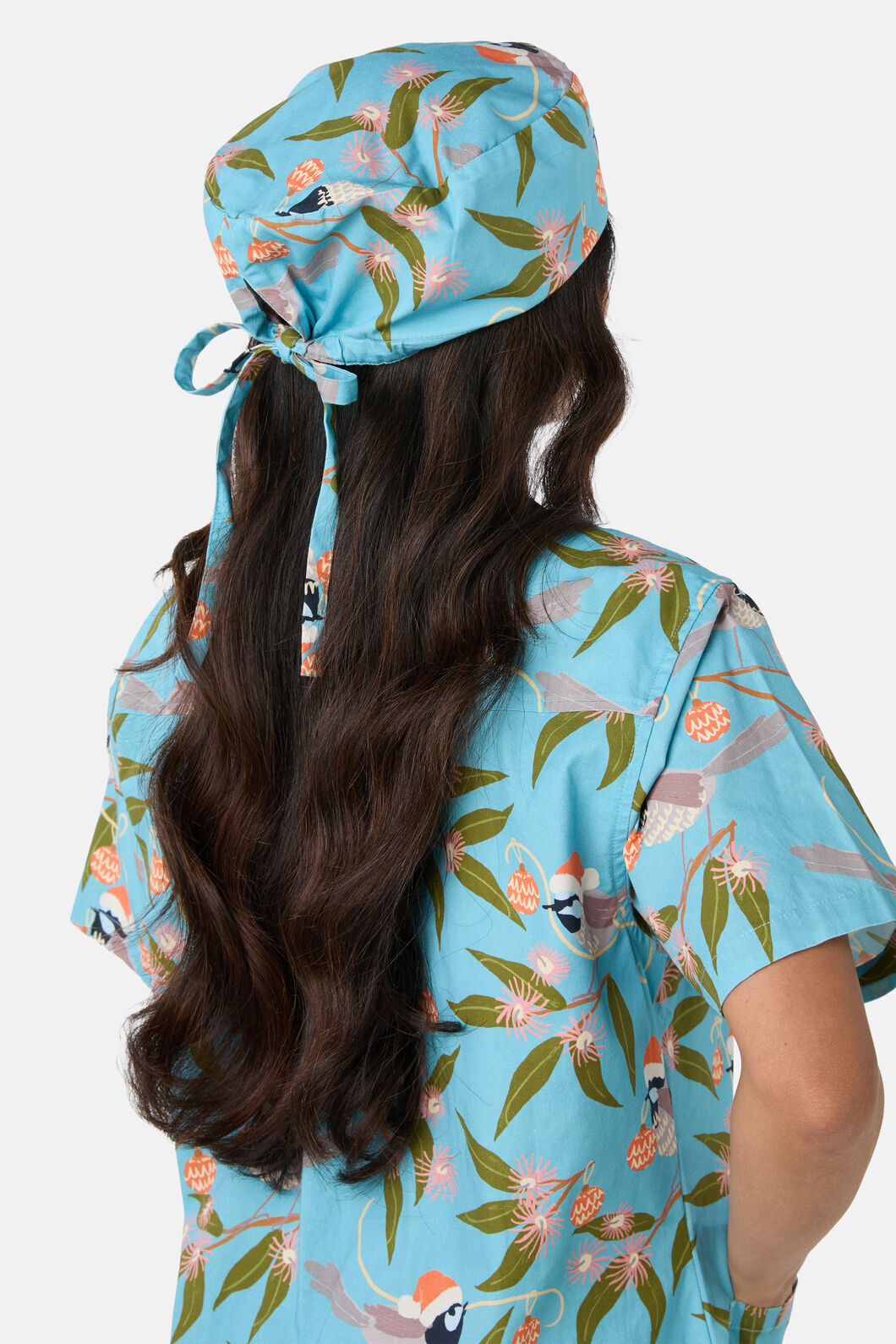 Princess Highway - Christmas Fairy Wren Scrub Hat - teal