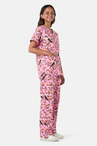 Princess Highway - Christmas Kookaburra Scrub Set - pink