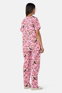 Princess Highway - Christmas Kookaburra Scrub Set - pink