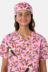 Princess Highway - Christmas Kookaburra Scrub Hat - pink