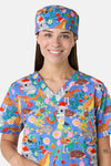 Princess Highway - Bush Christmas Scrub Hat - blue
