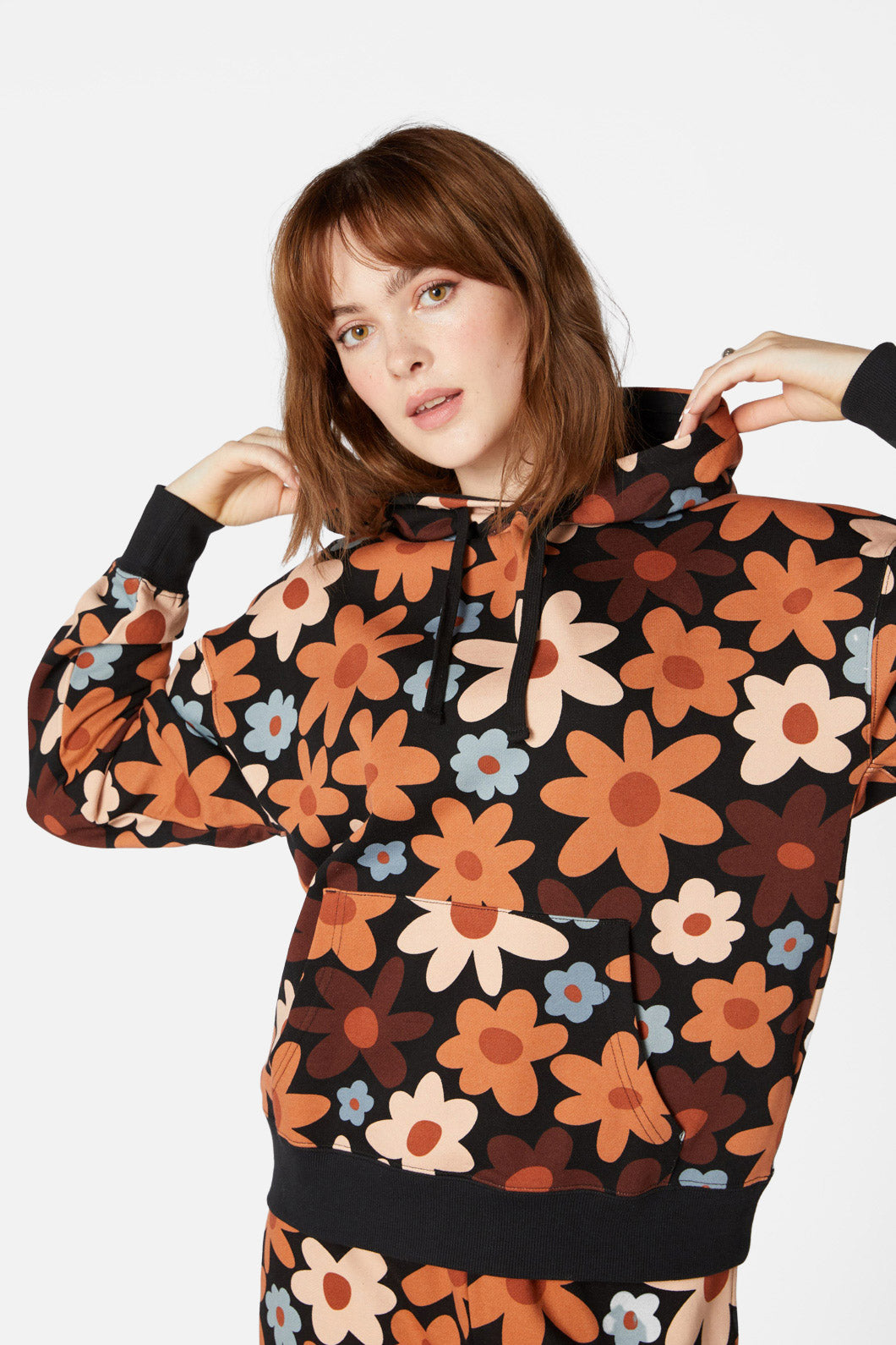 Daisy Street Embroidered Sweater with LA Graphic