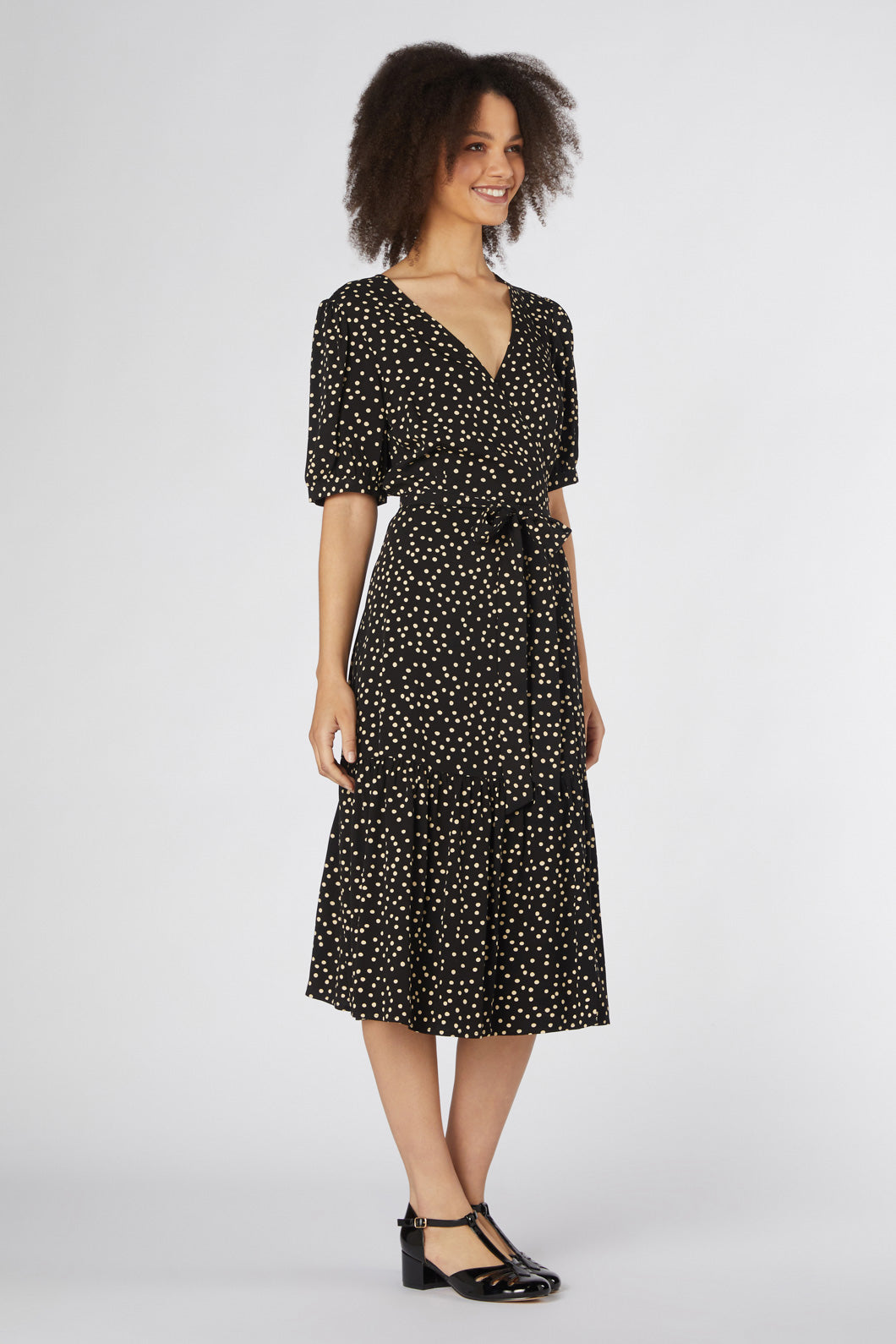 Oasis patched spot clearance dress