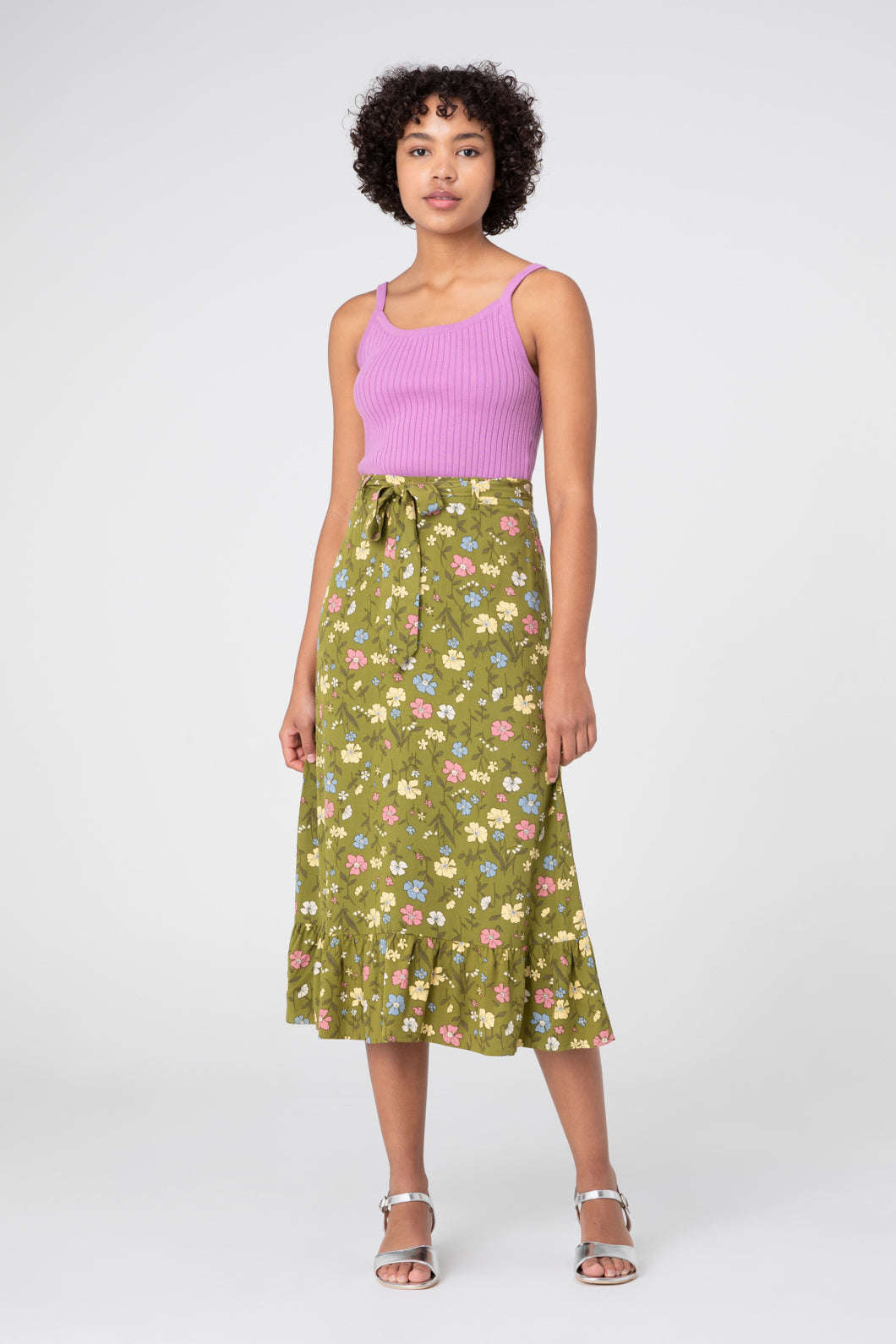 Faithfull asiya outlet floral midi skirt