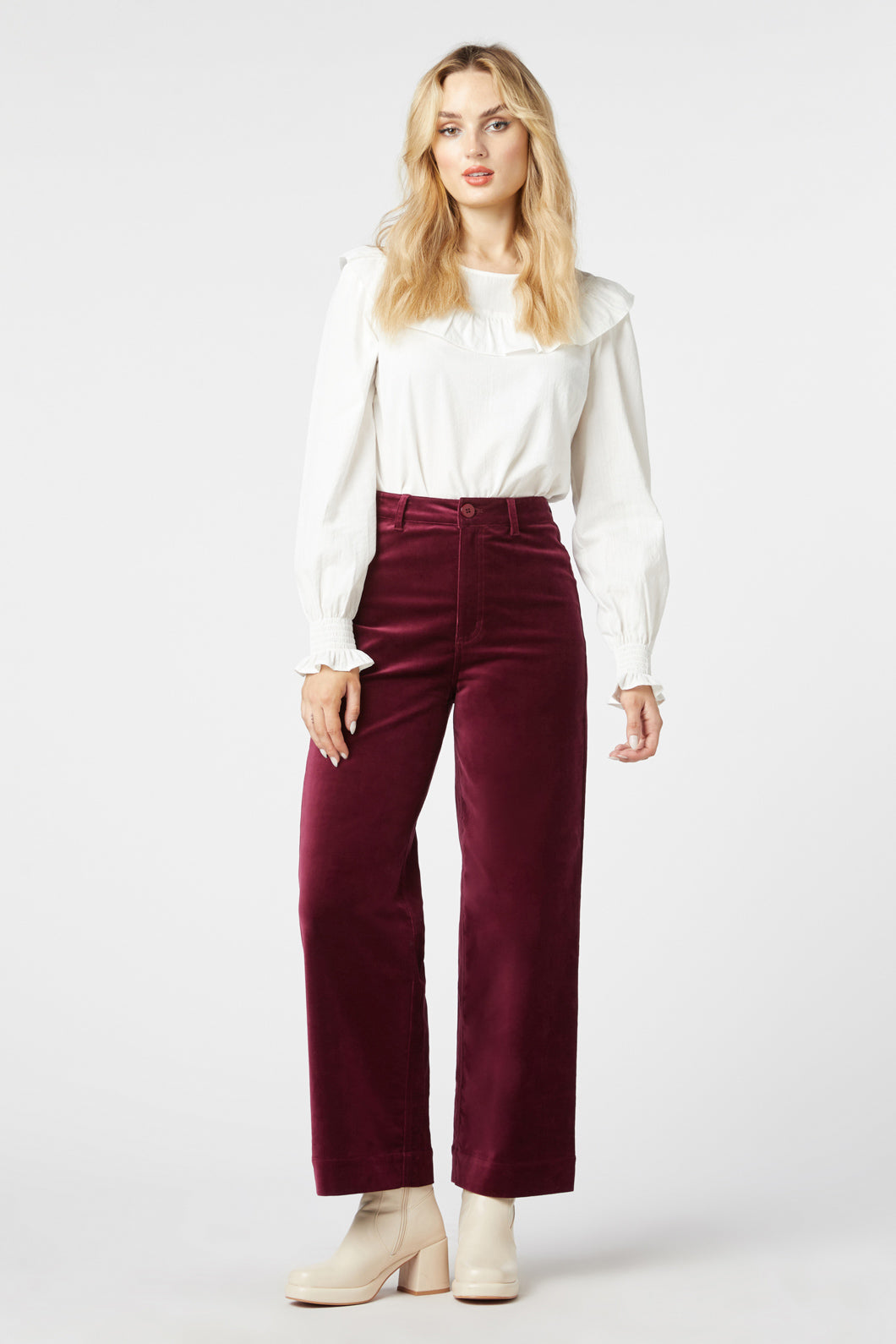 Shop Velvet WideLeg Pants for Women from latest collection at Forever 21   332500
