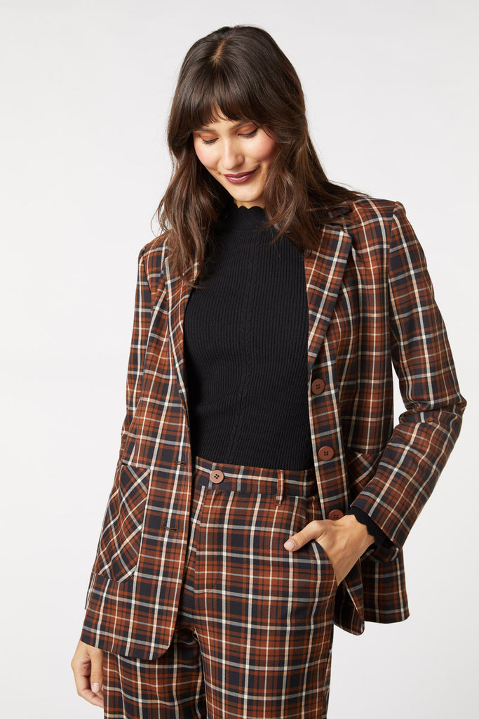 Amber Check Blazer – Princess Highway