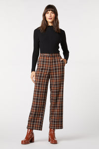 Princess Highway - Amber Check Pant - toffee