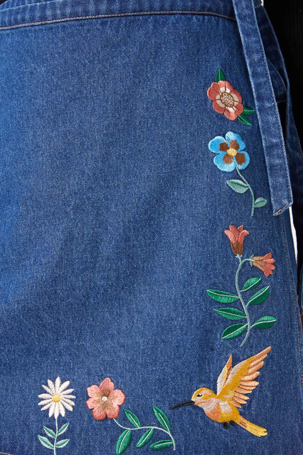 Denim hotsell skirt embroidery