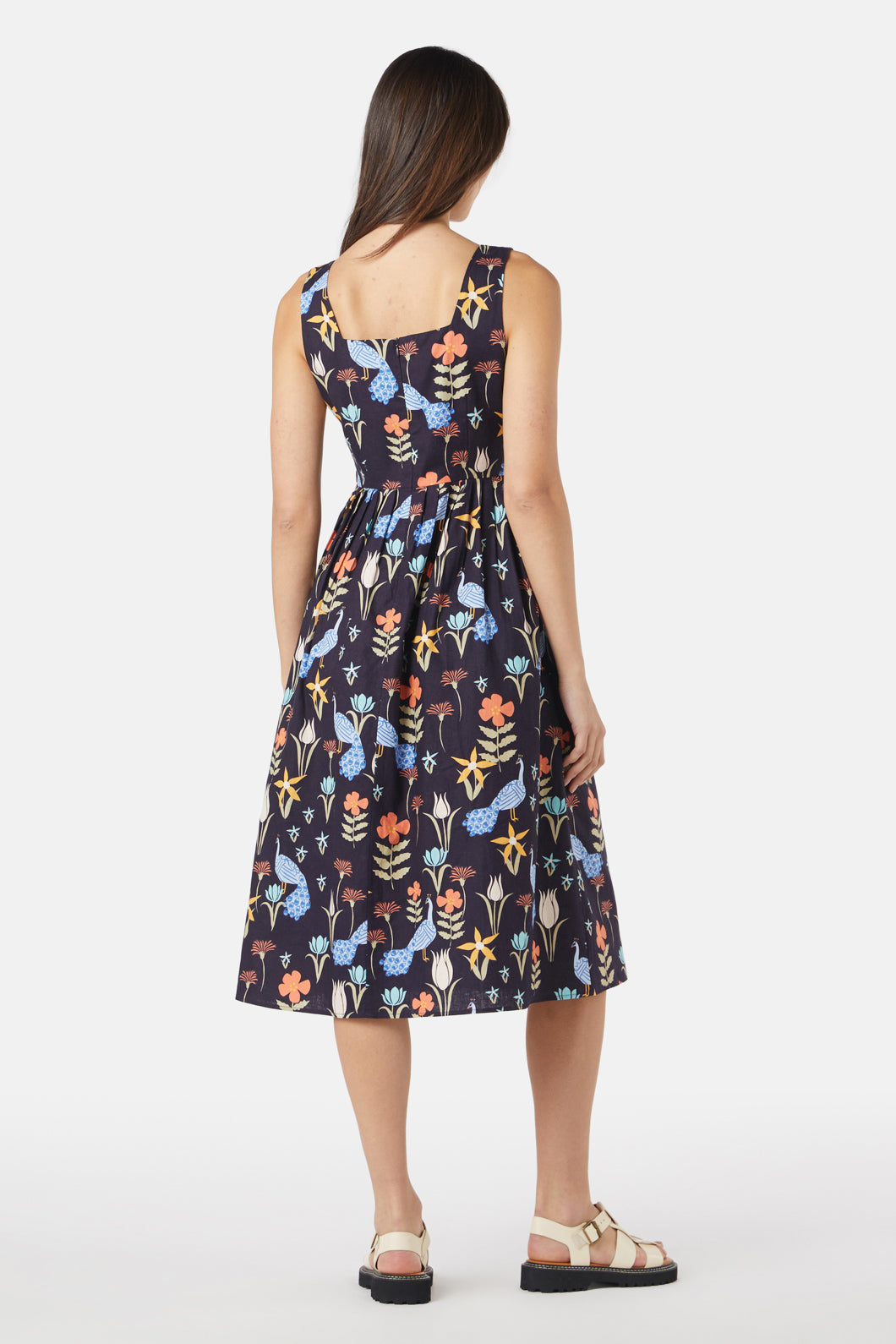 Peacock 2025 midi dress