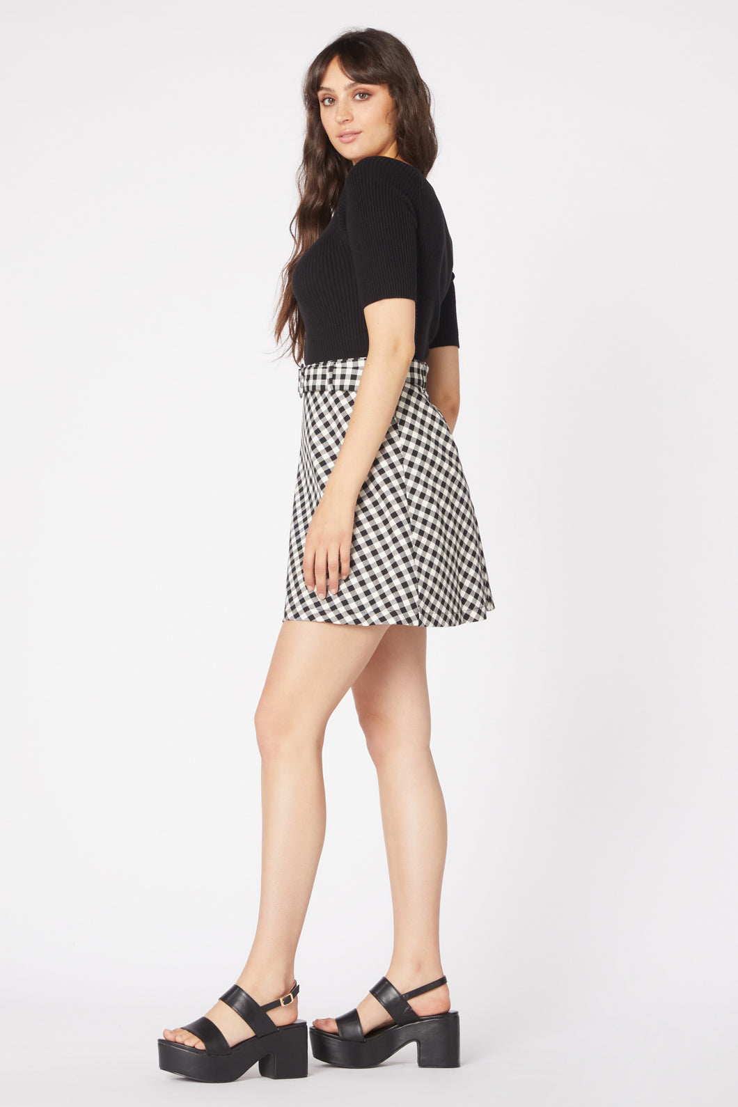 Gingham skirt clearance