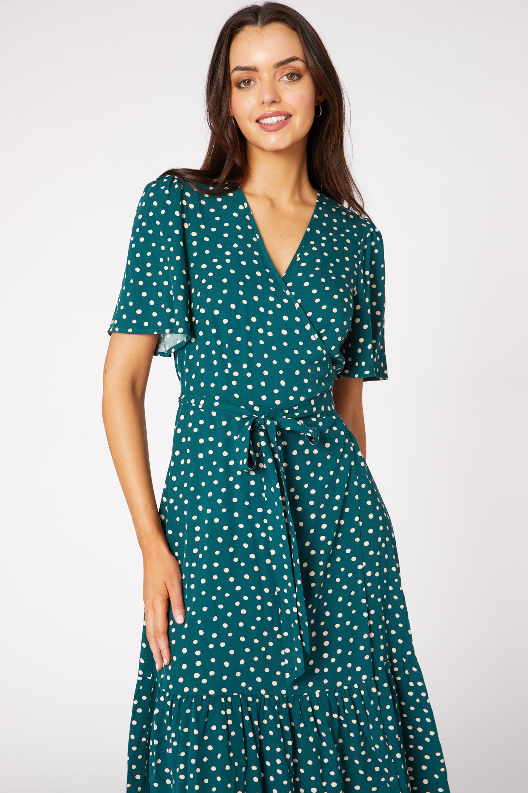 Wrap sales spot dress