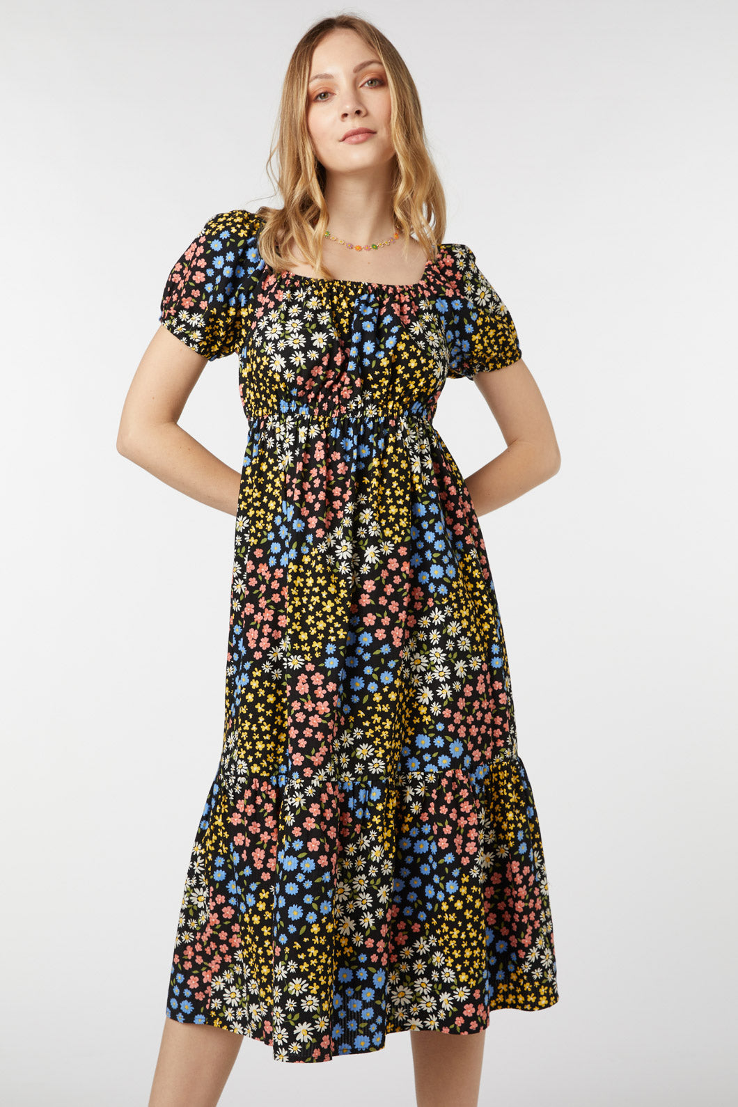 Wendy ditsy shop midi dress