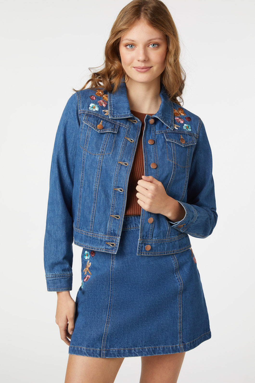 Superdry embroidered sale denim jacket